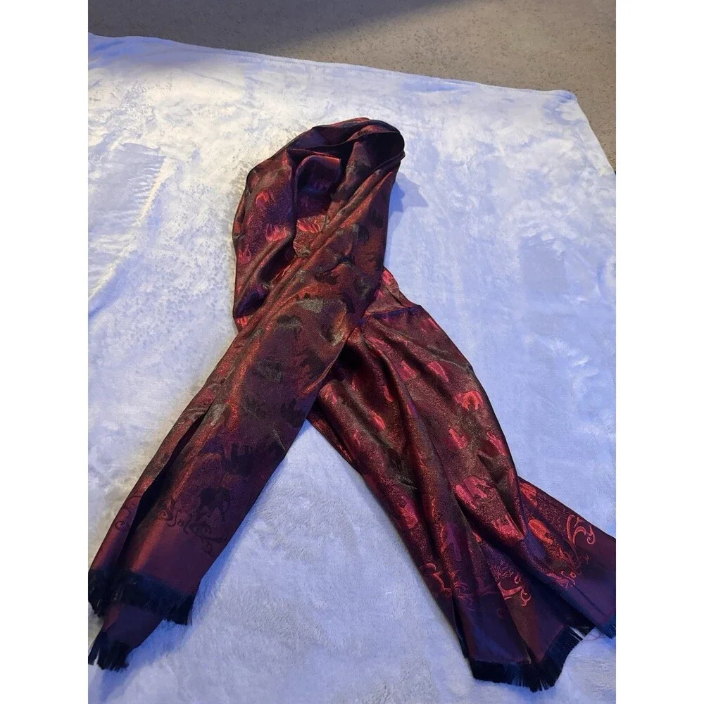 Thai Hand Woven Elephant Silk  Scarf 27” X 70”